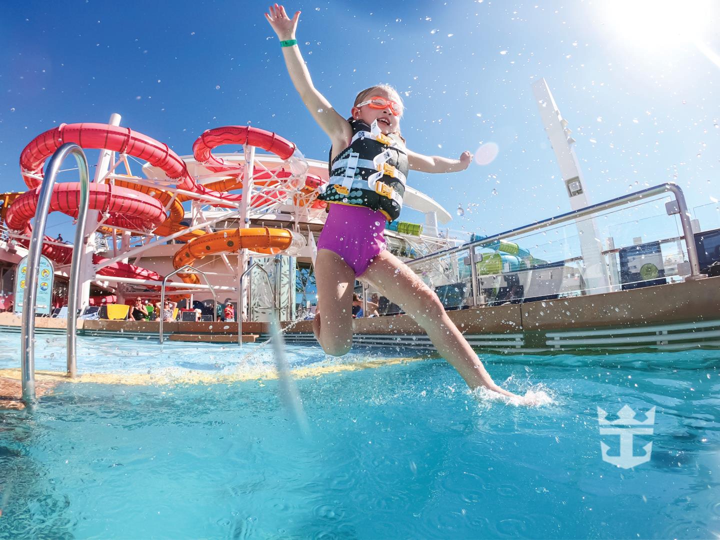 View of girl diving into the pool at Splashaway Bay - Photo Credit: Jason Lisiewski